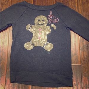 Long sleeve gingerbread man shirt